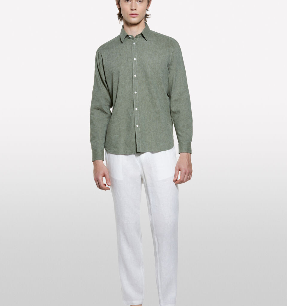 Weiße Jogginghose aus 100% Leinen - joggers hosen für herren - Weiss | Sisley image number 1